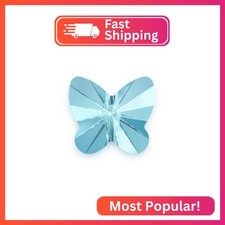 100pcs Cute Czech Butterfly Center Drilled Crystal Glass Beads 10mm 0.4 Inch M