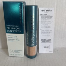 COLORESCIENCE SUNFORGETTABLE BRUSH-ON SUNSCREEN SPF 50 MEDIUM 0.21oz BRAND NEW