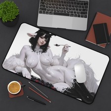 Artistic Desk Mat for Gamers, Anime Waifu, gamer Waifu, Mouse Pad