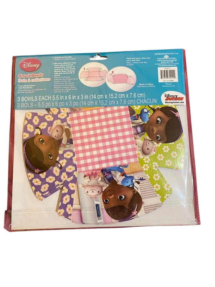 Cuencos plegables y servir suministros de fiesta Disney Doc McStuffins Foto 2 de 2