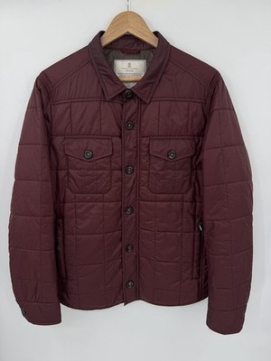 Brunello Cucinelli Men s Small Box Quilted Jacket Thermore Red Made in Italy