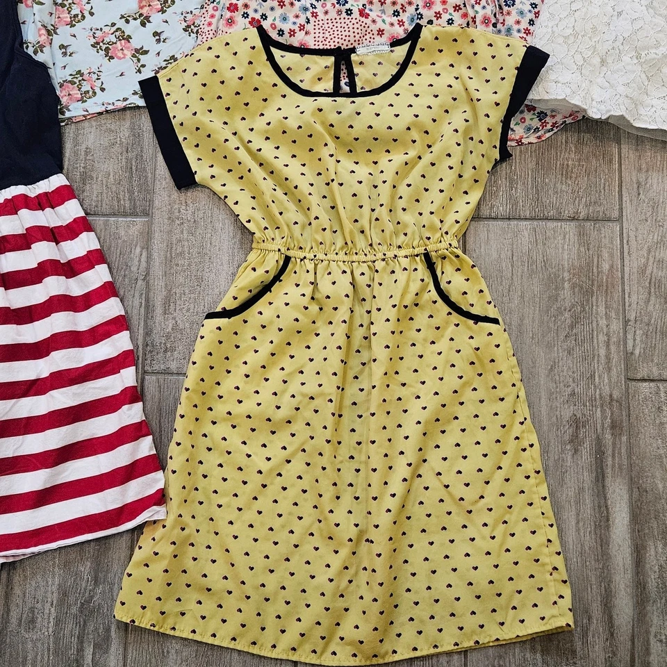 Gap Kids 女孩连衣裙 10 码 6 件装混合品牌休闲花边花卉夏季 — 第 3/4 张图片