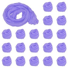 20Pcs Stocking Flower Fabric 65cm/26" for DIY Mesh Flowers Making, Pale Purple