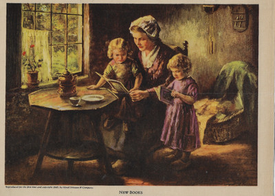 1947 Mead Johnson  Advertising Print, ( Cornelis Zwaan 1882) ''New Books''