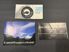 Canon FD Camera Lens Instructions  Brochures....3 Items