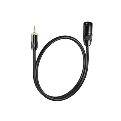 XLR To 3.5mm Cable GoldPlated 1/8 Inch TRS Male To XLR Male Balanced 0.5M