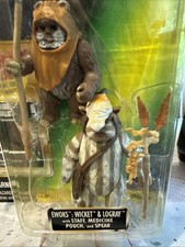 Kenner Star Wars Power of the force Ewoks Wicket and Logray Freeze Frame with...