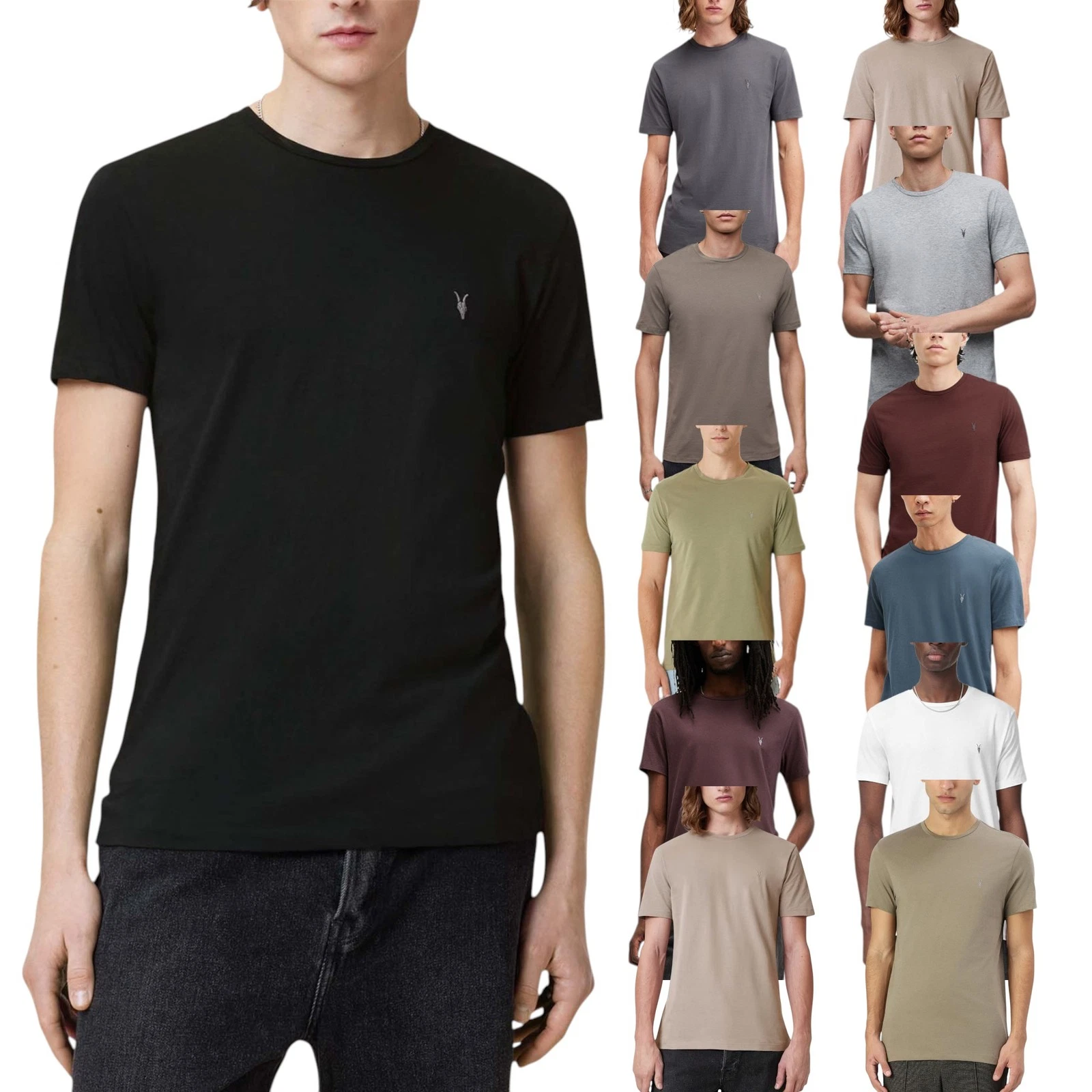 All Saints Mens T Shirts Crew Neck Slim Short Sleeve Casual Summer Cotton Tee
Opens in a new window