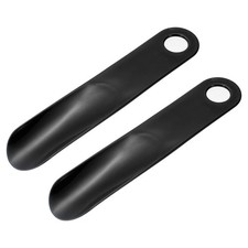 2Pcs Plastic Shoe Horn, 7.4" PP Small Shoe Horn Spoon Helper Black