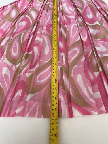 Vintage Handmade 60s 8 pink and gold dress Pucci Esque Nylon psychedelic - Picture 8 of 12