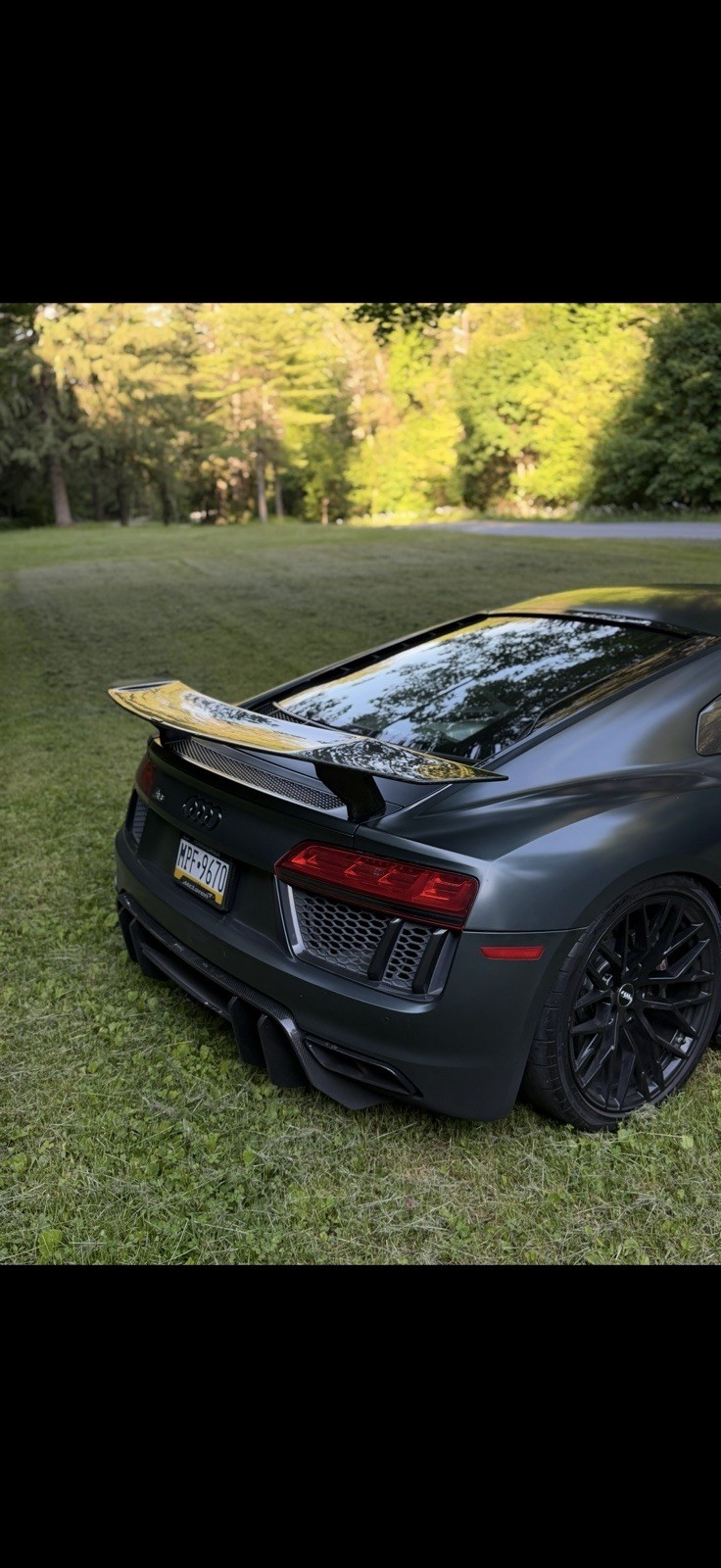 Audi R8 2017 Rear Bumpers Set Green