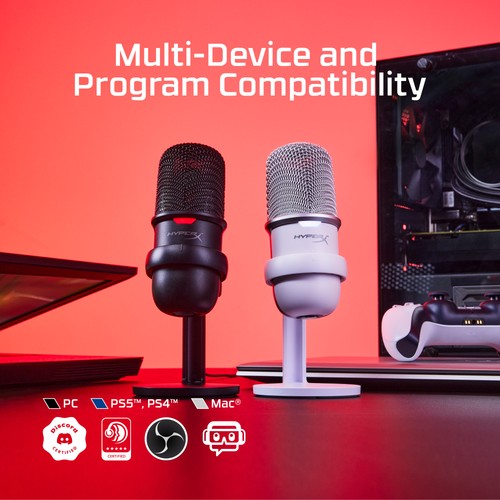 HyperX SoloCast - mikrofon USB - biały - Zdjęcie 8 z 10