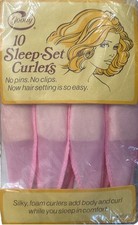 Vintage 1979 Goody 10 Sleep-Set Curlers- No Pins No Clips - 9550 Brand New
