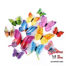 OPSEAM 3D Butterfly Wall Decor - Stickers with 24 Colorful Decorations