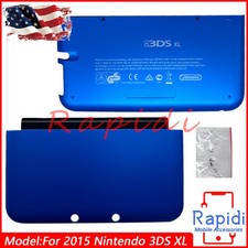 Blue Top  Bottom Housing Shell Cover Case Replace For 2015 Nintendo 3DS XL