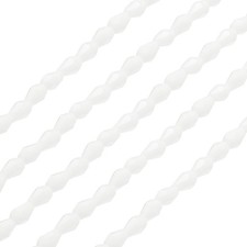 325Pcs Teardrop Faceted Glass Crystal Beads for DIY Crafting, White