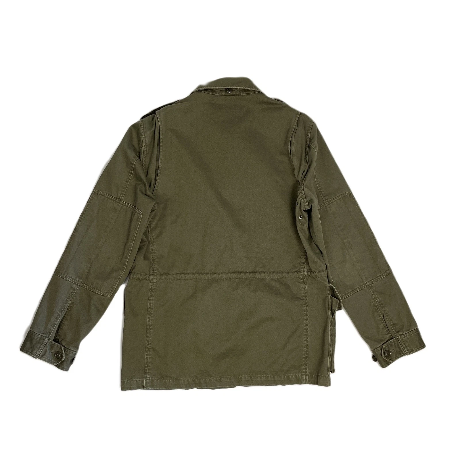 J.Crew Broken In Jacket Men Sz Med Army Green Canvas Military Field Coat Utility image 2