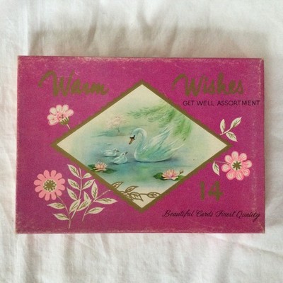 Vintage Hampshire Art Warm Wishes Get Well Assortment Get Well Card Box EMPTY