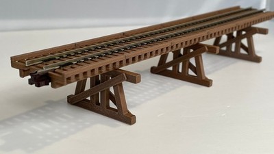 HOn3 Narrow Gauge 228mm long straight Trestle COMPATIBLE - NOT Blackstone track