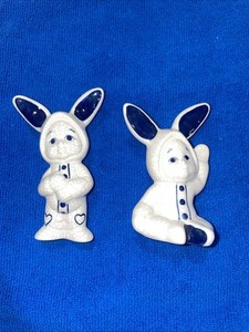 Dedham pottery baby dressed like a bunny RARE 