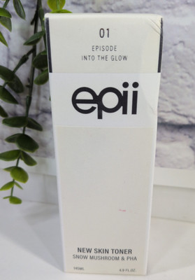 NIB! Epii Skin Toner Snow Mushroom & PHA 4.9oz 01 Episode Into The Glow Exp2029