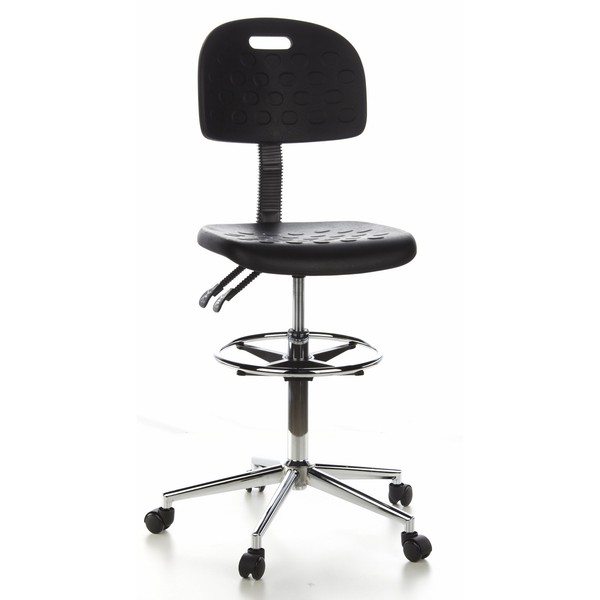 Rollhocker Drehhocker Arbeitsstuhl Schreibtisch Drehstuhl Top Work 23 Hjh Office-image