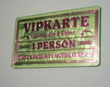 Kirmes Fahrchips Ehrenkarte VIP-Chip Raupenbahn