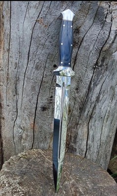 CUSTOM HANDMADE HUNTING DAGGER KNIFE D2 TOOL STEEL SURVIVAL KNIFE CAMPING KNIFE