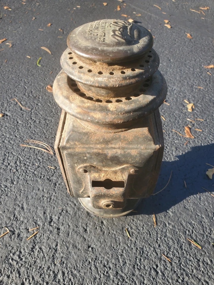 1913 - 14 福特 T 型煤油斜面玻璃驾驶灯棕色 110 台灯 — 第 3/4 张图片