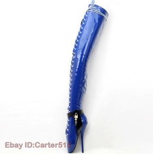 Lady Custom-made Over Knee High Ballet Boots Stilettos High Heel Lace Up Club
