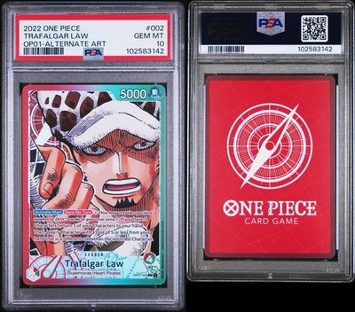 Trafalgar Law Leader Alpha Pre-Errata OP01-002 Romance Dawn PSA 10
