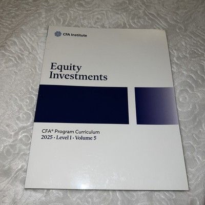 Equity Valuation CFA Program Curriculum 2025 Level II Volume 5 Paperback Wiley