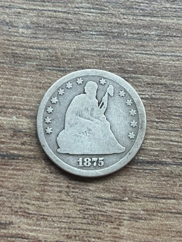 Photo of a 1875-P Seated Liberty Quarter from an eBay listing that sold on Jul 12, 2026