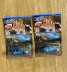 2025 Hot Wheels Silver Series Vintage 19 Club 68 ‘71 Porsche 911 Blue Lot of 2