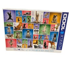 Eurographics Yoga Dogs 1000 Piece Jigsaw Puzzle Fun Canine Poses New sealed