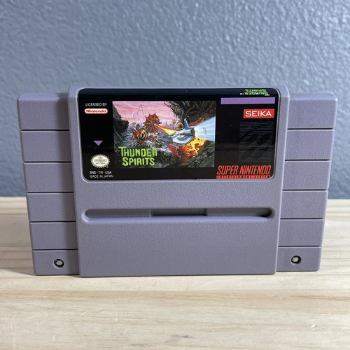 Thunder Spirits SUPER NINTENDO SNES GAME Tested VG WORKING & AUTHENTIC!