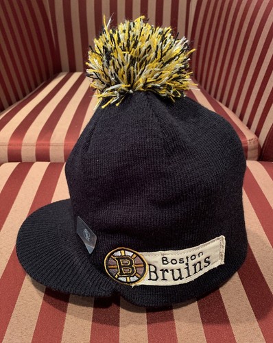 NEW Boston Bruins Hat Girls Womens Knit 