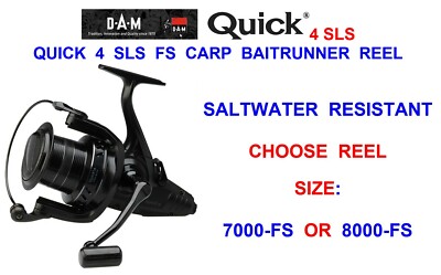 CLEARANCE DAM QUICK 4 SLS FS BAITFEEDER REEL CARP FISHING FREE SPOOL BAIT RUNNER