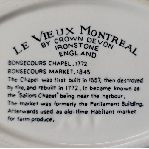 Vintage Le Vieux Montreal 6.25" Trinket Candy Dish Crown Devon Ironstone England - Picture 4 of 4