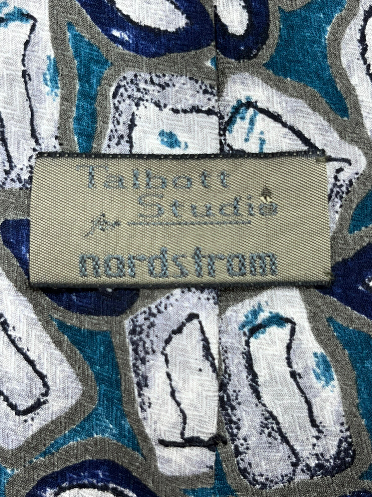 Robert Talbott Studio Blue And Gray Decorative Pa… - image 2