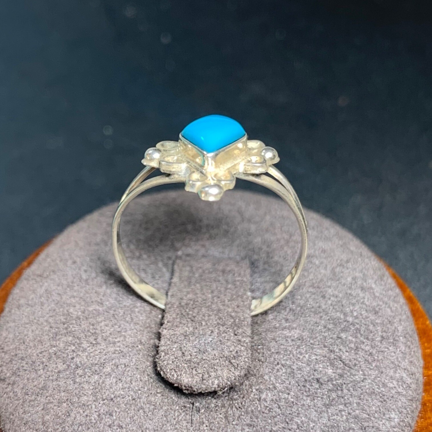 Solid Sterling Silver 925 Composite Turquoise Scr… - image 4