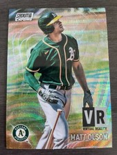 2021 Topps Stadium Club Chrome Matt Olson Virtual Reality #VR-10 Wave Refractor