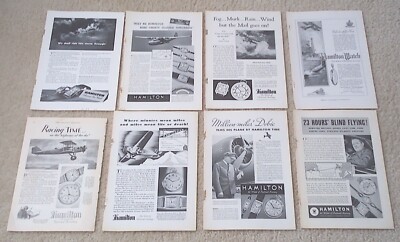 Hamilton Watch Advertisements Lot of 8 - 2