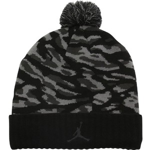 $30.00 686937-010BLK Jordan Men Pom Beanie - Camo Black Logo (black / gray) | eBay