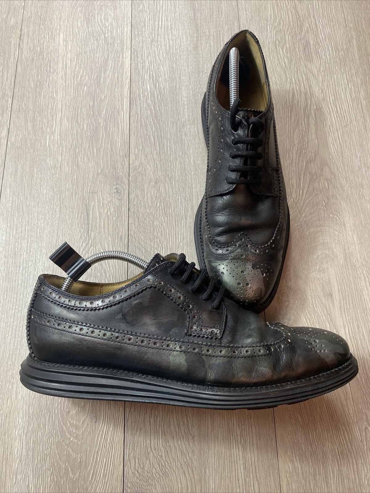 SAOLA Cole Haan LunarGrand Oxford a coda di rondine uomo 10 nero mimetico Lunarlon Brogue casual