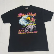 Daytona Beach Bike Week Men's Shirt Eagle Dynamic Designs Size Large