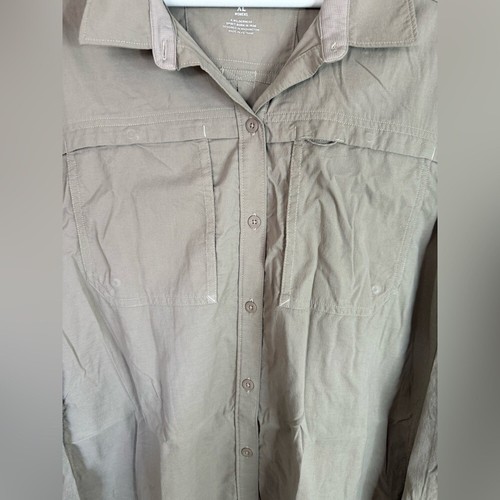REI Co-Op Women’s Tan Sahara Long Sleeve Botton Down Shirt - Size XL - Picture 3 of 10