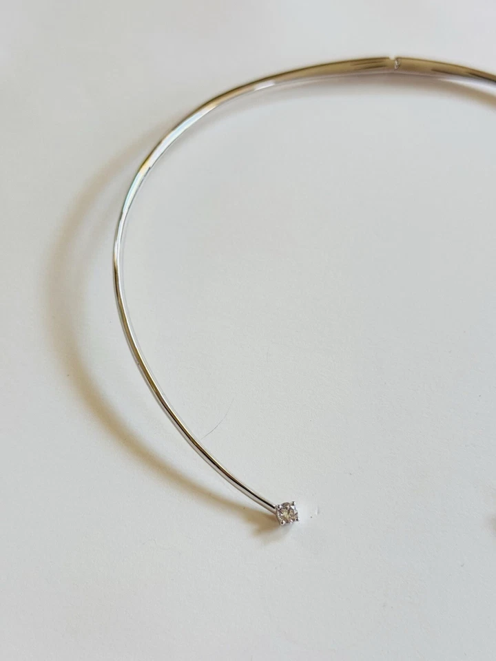 Collar Nadri Circonita Cúbica Collar Raro Plateado Alta Gama Diseñador Mod Foto 2 de 4