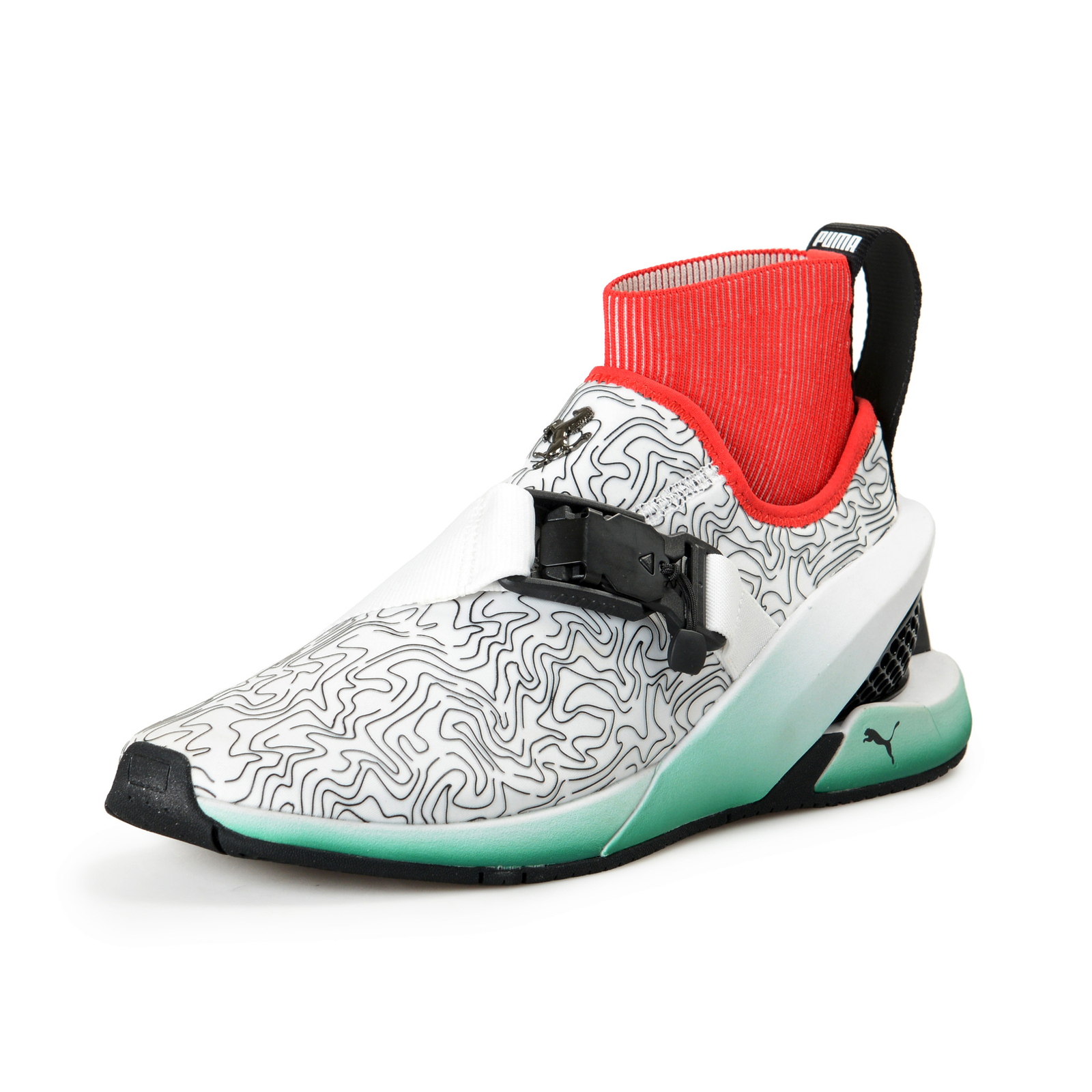 Мужские многоцветные спортивные кроссовки с высоким берцем Scuderia Ferrari X Puma