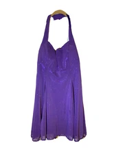 Southeastern Performance Apparel Dance Dress 18 Purple Sparkle Bra Sewn In 38DD